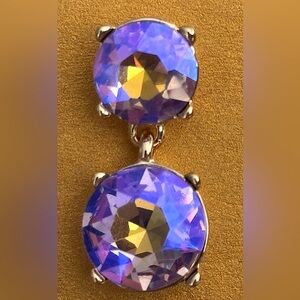 😍 Monet Lavender Light Purple Aurora Borealis AB Dangle Earrings Hypoallergenic